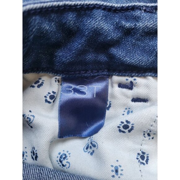 Anthropolgie Pilcro Dark Wash Rew Hem Wide Leg Jeans Size 33T Casual Bohemian - Picture 7 of 9